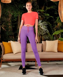 T-SHIRT SPEED CROPPED TIRAS CORAL ENERGIA