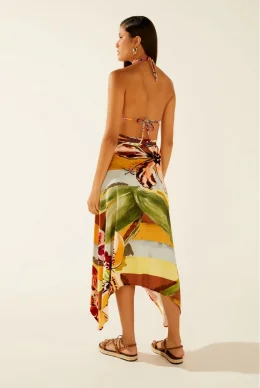 SAIA MIDI FLORES E3983A1190 AMARELO/YELLOW