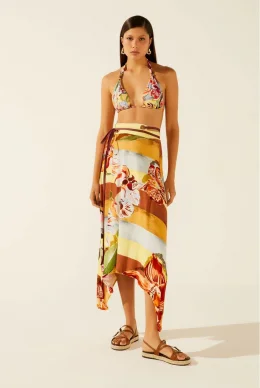 SAIA MIDI FLORES E3983A1190 AMARELO/YELLOW