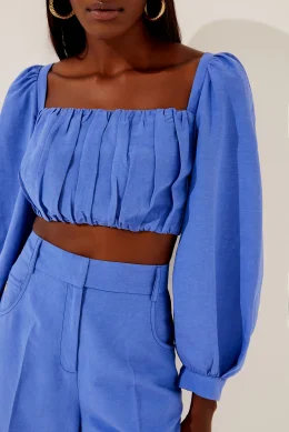 TOP CROPPED COLIBRI REBITES E4157A1284 AZUL/BLUE