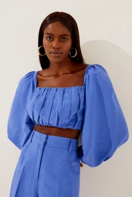 TOP CROPPED COLIBRI REBITES E4157A1284 AZUL/BLUE