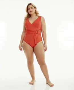 MAIO COM CINTO E FIVELA LARANJA