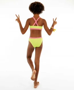 BIQUINI NINFANTIL ITALIA ALCA DUPLA LIME LIME SHOCK