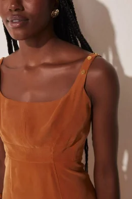 VESTIDO MIDI ALFAIATARIA MEDITERRANEA