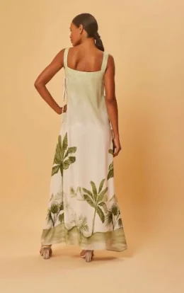 VESTIDO LONGO ALA LARGA E AMARRAO LATER