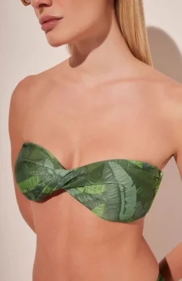 BIQUINI SUTIA FAIXA FOLHAGEM TROPICAL