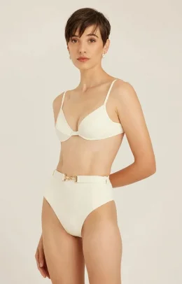 CALCA ALTA CINTO OFF WHITE