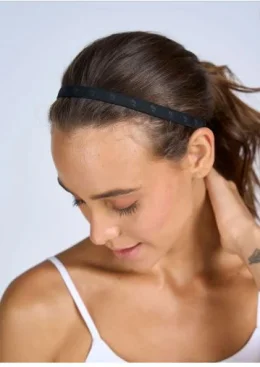 HEADBAND 1,1 CM SIMBOLO RELEVO PRETO UN