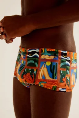 Sunga Basica Larga Quadro Bordados  S04A1096