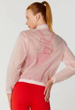 JAQUETA BOMBER LINES BRANCO C/ VERMELHO