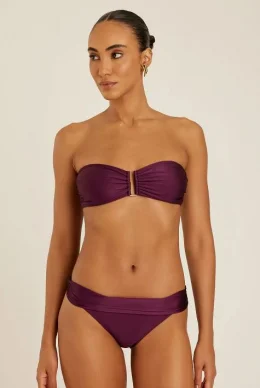 CALCA HOT PANTS DRAPEADA AMEIXA