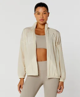 JAQUETA ZIPER FRONTAL ALTO GIRO BEGE AMENDOA