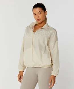 JAQUETA ZIPER FRONTAL ALTO GIRO BEGE AMENDOA