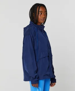 JAQUETA ALONGADA CORTA VENTO AZUL MARINHO