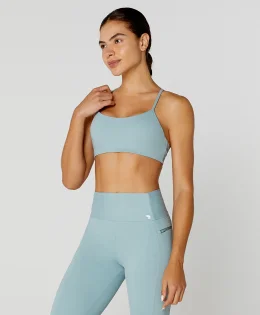 TOP ALCAS FINAS COSTAS CRUZADAS CINZA AZULADO