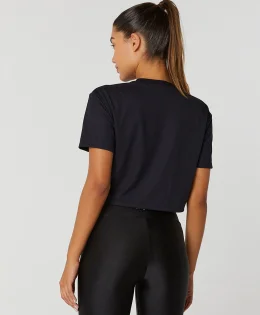 T-SHIRT CASUAL CROPPED ALTO GIRO