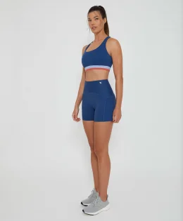 TOP CANELADO COS BICOLOR AZUL MEIA NOITE