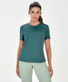 T-SHIRT BASICA ESCRITA REFLETIVA VERDE URBANO