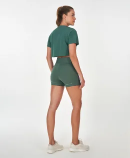 T-SHIRT CROPPED FRASE VERDE URBANO