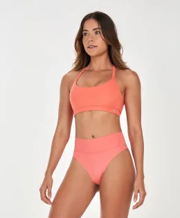 TOP ALCA COM DETALHE NAS COSTAS CORAL INTENSO
