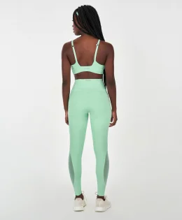 LEGGING RECORTE COM TULE VERDE TROPICAL