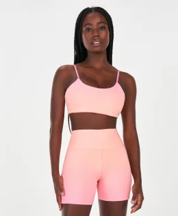 TOP ALCAS FINAS DUPLA FACE PESSEGO ROSADO