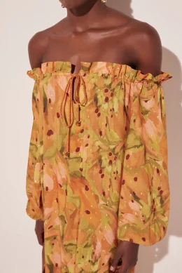 VESTIDO LONGO SEMENTE PINCELADA