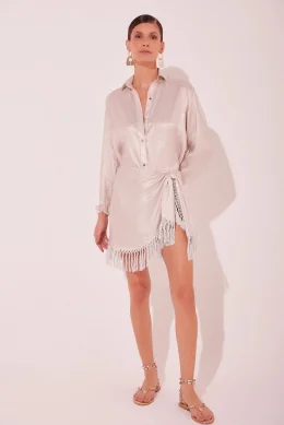 SAIA CURTA SHINE OFF WHITE