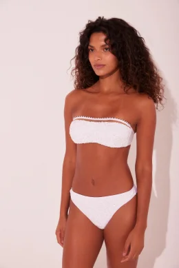 BIQUINI CALCINHA ASA DELTA SOL BRANCO PAETE