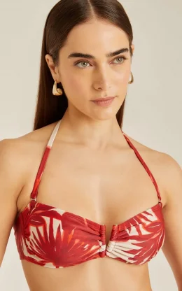 TOP BANDEAU V RECYCLED BISMARK