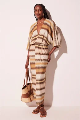 VESTIDO MIDI LISTRADO TIE DYE