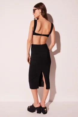 SAIA MIDI LAGOA PRETO TEXTURA