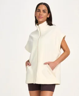 COLETE FLEECE OVERSIZED OFF WHITE TAM UNICO