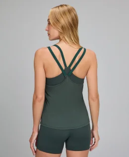 REGATA COM ELASTICO ALTO GIRO EM V VERDE ESCURO