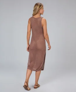 SAIDA VESTIDO TELADO MARROM CACAU