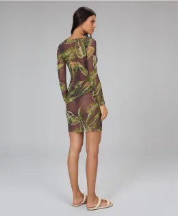 SAIDA VESTIDO TULE FOLHAGEM