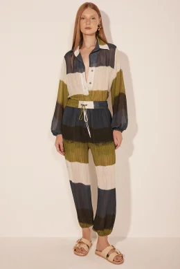 CALCA BAGGY LISTRADO TEXTURA