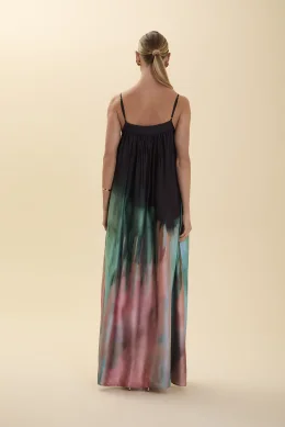 VESTIDO LONGO COM ALA REGULAVEL ILHA DE MALDIVAS PRETO