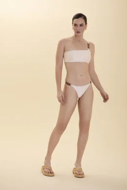 CALCINHA BSICA LATERAL DETALHE COURO OFF WHITE