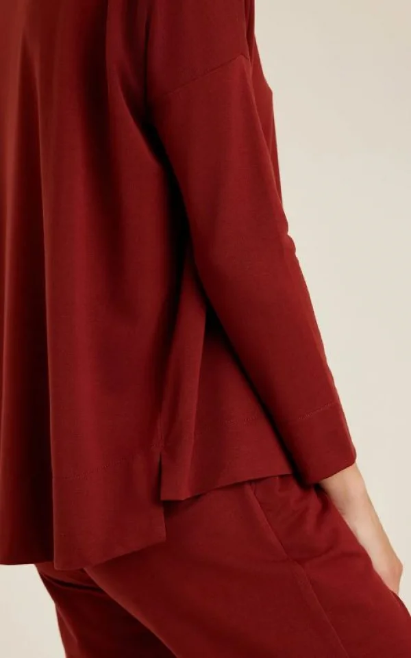 BLUSA MOLETINHO MANGA LONGA CANELA