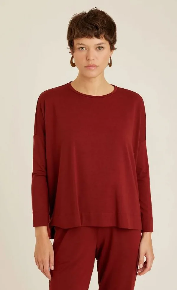 BLUSA MOLETINHO MANGA LONGA CANELA