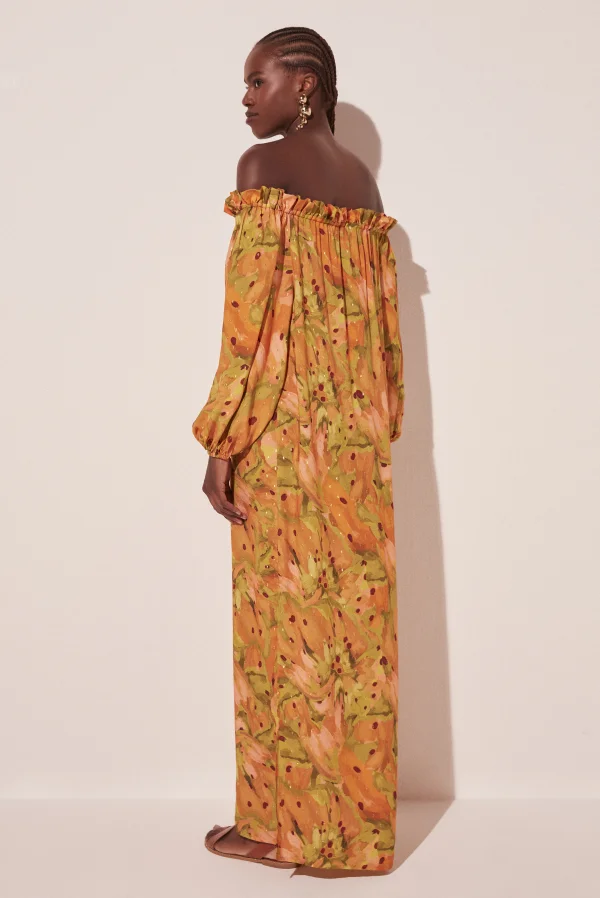 VESTIDO LONGO SEMENTE PINCELADA